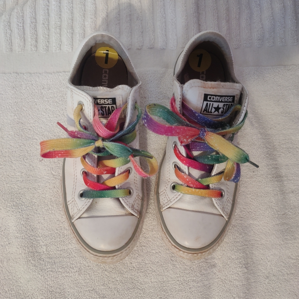 Converse All Star White Leather Shoes